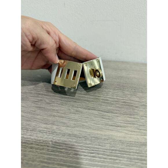 Hermès Kelly Dog Bracelet White Epsom Leather with Rose Gold *Adjustable - Picture 7 of 7